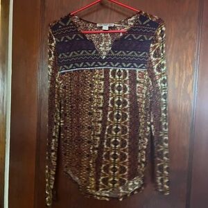 Vintage America Multicolor Patterned Blouse